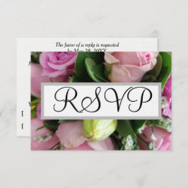 Huwelijk RSVP Roze Rozen