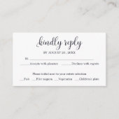 Huwelijk RSVP Rustiek Hout Huwelijk Navy Blauw Informatiekaartje (Voorkant)