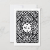 Huwelijk RSVP speelkaart Aas Schoppen K H Kaart (Achterkant)