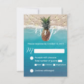 Huwelijk RSVP van het Strand van de ananas het (Voorkant)