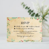 Huwelijk RSVP Winter Vakantie Hulst Kaarten Uitnod (Staand voorkant)