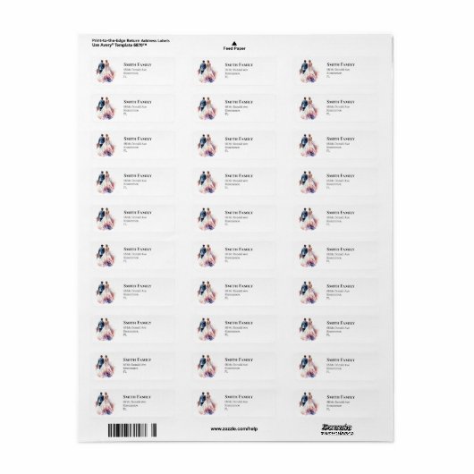 Huwelijk Rustiek Classic Boho Bloemen Etiket (Full Sheet)