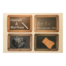 Huwelijk Rustiek Krijtborden Hout Canvas