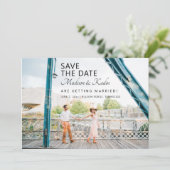 Huwelijk Save the Date 4 Foto Kaart (Staand voorkant)