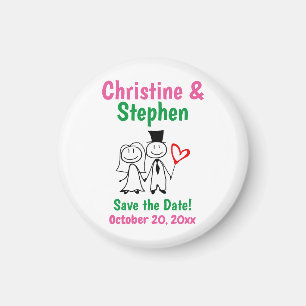 Huwelijk Save the Date Favor Schattig Tekenfilm Ko Magneet