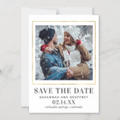 Huwelijk Save the Date-magneet, één foto Magnetische Uitnodiging (Voorkant)