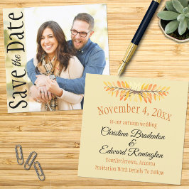 Huwelijk Save The Date Minimalistische Roestige Bl Aankondiging