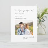 Huwelijk Save The Date Modern Minimalistisch Schoo (Staand voorkant)