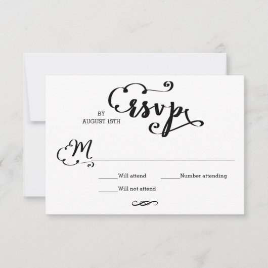 Huwelijk Script - RSVP Kaart (Voorkant)