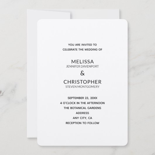 huwelijk sjabloon 2B Kaart (Voorkant)