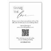 Huwelijk Social Media Sign met QR Code en Script Kaart (Voorkant)