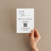 Huwelijk Social Media Sign met QR Code en Script Kaart