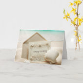 Huwelijk Stationery Gefeliciteerd in Beach Sand Kaart (Gele Bloem)