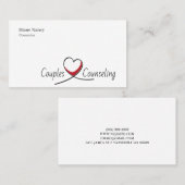 Huwelijk, stellen van paren, therapie visitekaartje (Voorkant / Achterkant)