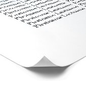 Huwelijk Stoffig Blauw Waterverf Ivoren Bloemen Bl Poster (Hoek)