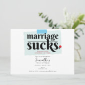 Huwelijk Sucks Grappig Scheiding Aankondiging Fees (Staand voorkant)