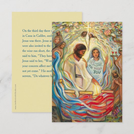 Huwelijk te Kana- gebedskaart, Johannes 2 (Voorkant / Achterkant)
