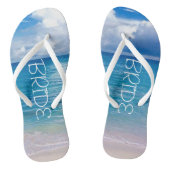 Huwelijk | Teenslippers | Naam bride |Blauwe Oceaa (Voetbed)