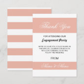 Huwelijk Trouwkaart Koraal en Witte Streep Kaart (Voorkant / Achterkant)