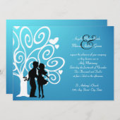 Huwelijk/ Trouwsilhouet Kaart (Voorkant / Achterkant)