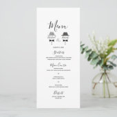 Huwelijk tussen homoseksuelen menu (Staand voorkant)