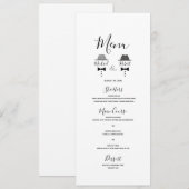 Huwelijk tussen homoseksuelen menu (Voorkant / Achterkant)