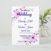 huwelijk tussen Lavender en Navy Kaart (Staand voorkant)