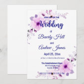 huwelijk tussen Lavender en Navy Kaart (Voorkant / Achterkant)