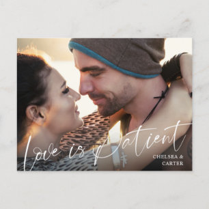 Huwelijk Uitgesteld LIEFDE IS PATIËNT Script Foto Briefkaart