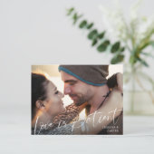 Huwelijk Uitgesteld LIEFDE IS PATIËNT Script Foto Briefkaart (Staand voorkant)