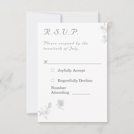 Huwelijk Unity Catholic Wedding Response Kaart (Voorkant)