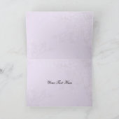 Huwelijk van birdcagevogels van de lavendel het bedankkaart (Binnen)