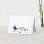 Huwelijk van de aqua dankt het blauwe foto van de bedankkaart (Achterkant)