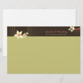 Huwelijk van de Bloem van Frangipani van Ikebana Briefpapier (Voorkant / Achterkant)