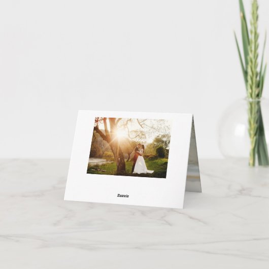 Huwelijk van de Foto van het capricieuze Bedankkaart (Achterkant)