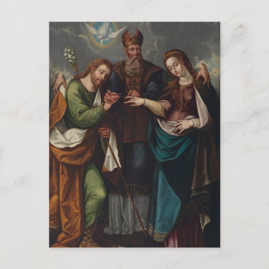 Huwelijk van de Maagd Religieuze Christelijke brui Briefkaart (Voorkant)