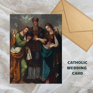 Huwelijk van de Maagd Religieuze Christelijke brui Briefkaart