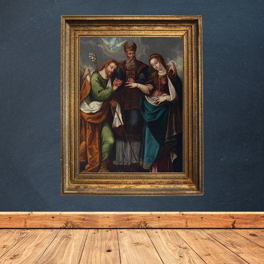 Huwelijk van de Maagd Religieuze Christelijke brui Poster