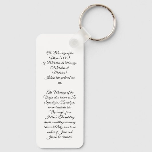 Huwelijk van de Maagd Sleutelhanger (Achterkant)