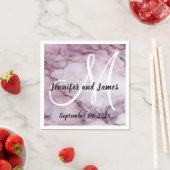 Huwelijk van de Namen van het Monogram van Faux Servet (Insitu)