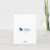 Huwelijk van de paarse tulpen dankt het fijne bedankkaart (Achterkant)