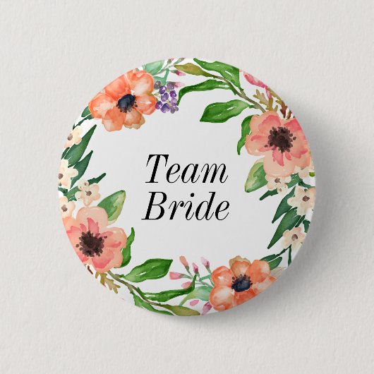 Huwelijk van de Partij van Boho het Bruids Ronde Button 5,7 Cm (Voorkant)
