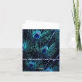 Huwelijk van de Veren van de Pauw van Bedankkaart (Achterkant)