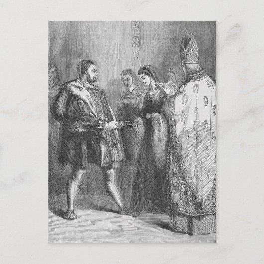 Huwelijk van Hendrik VIII en Catharina Parr Briefkaart (Voorkant)