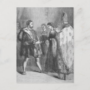 Huwelijk van Hendrik VIII en Catharina Parr Briefkaart