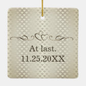 Huwelijk van herten in het bos keramisch ornament (Achterkant)