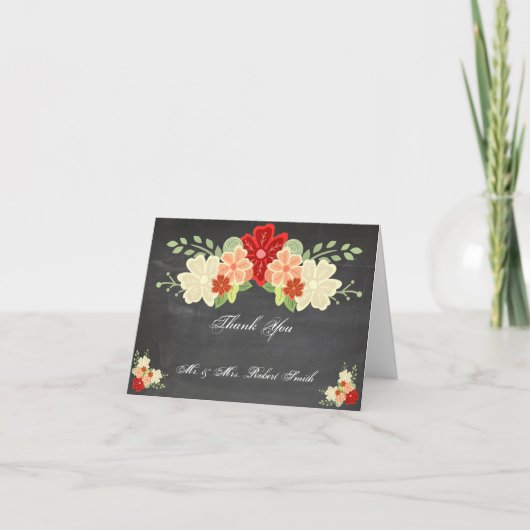 Huwelijk van het Bord van de Bloem van het bloed Bedankkaart (Voorkant)