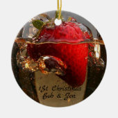 huwelijk van het eerste jaar keramisch ornament (Voorkant)