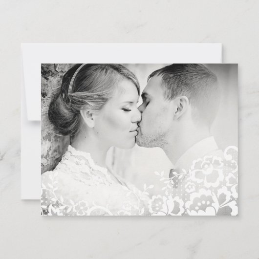 Huwelijk van het Kant van het land dankt het Bedankkaart (Achterkant)