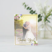 Huwelijk van het Lijst van de pastelkleur dankt Briefkaart (Staand voorkant)